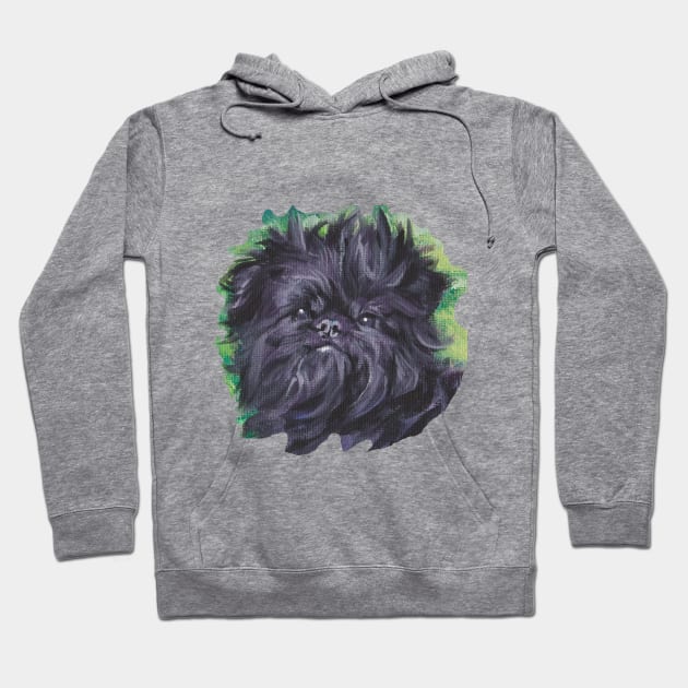 Affenpinscher Fine Art Painting Hoodie by LASHEPARD